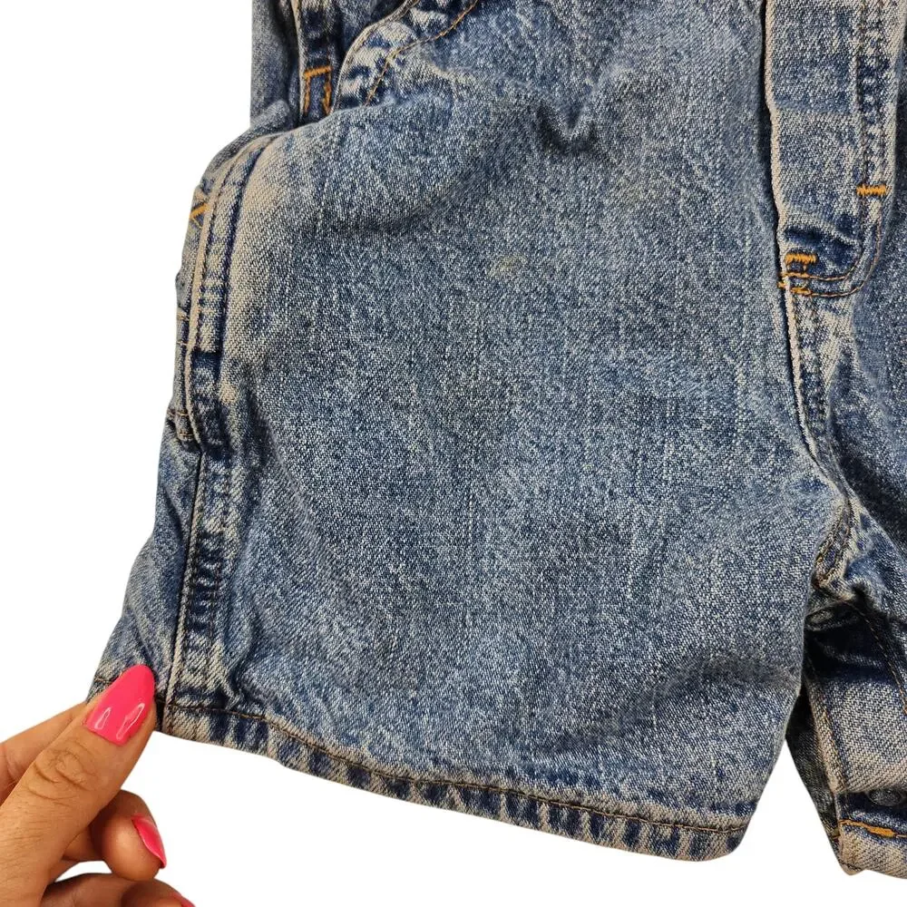 Oshkosh B'Gosh Baby Overalls 24 Months Denim Jeans Hammer Loop Infant Vestbak